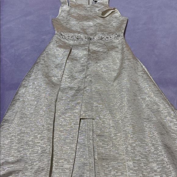 Rare Editions Shimmering Silver Formal Dress - Picture 3 of 14